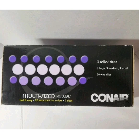 Conair Multi Sized Rollers Curls And Waves With Box‎ Preowned- Used Once - Picture 3 of 10